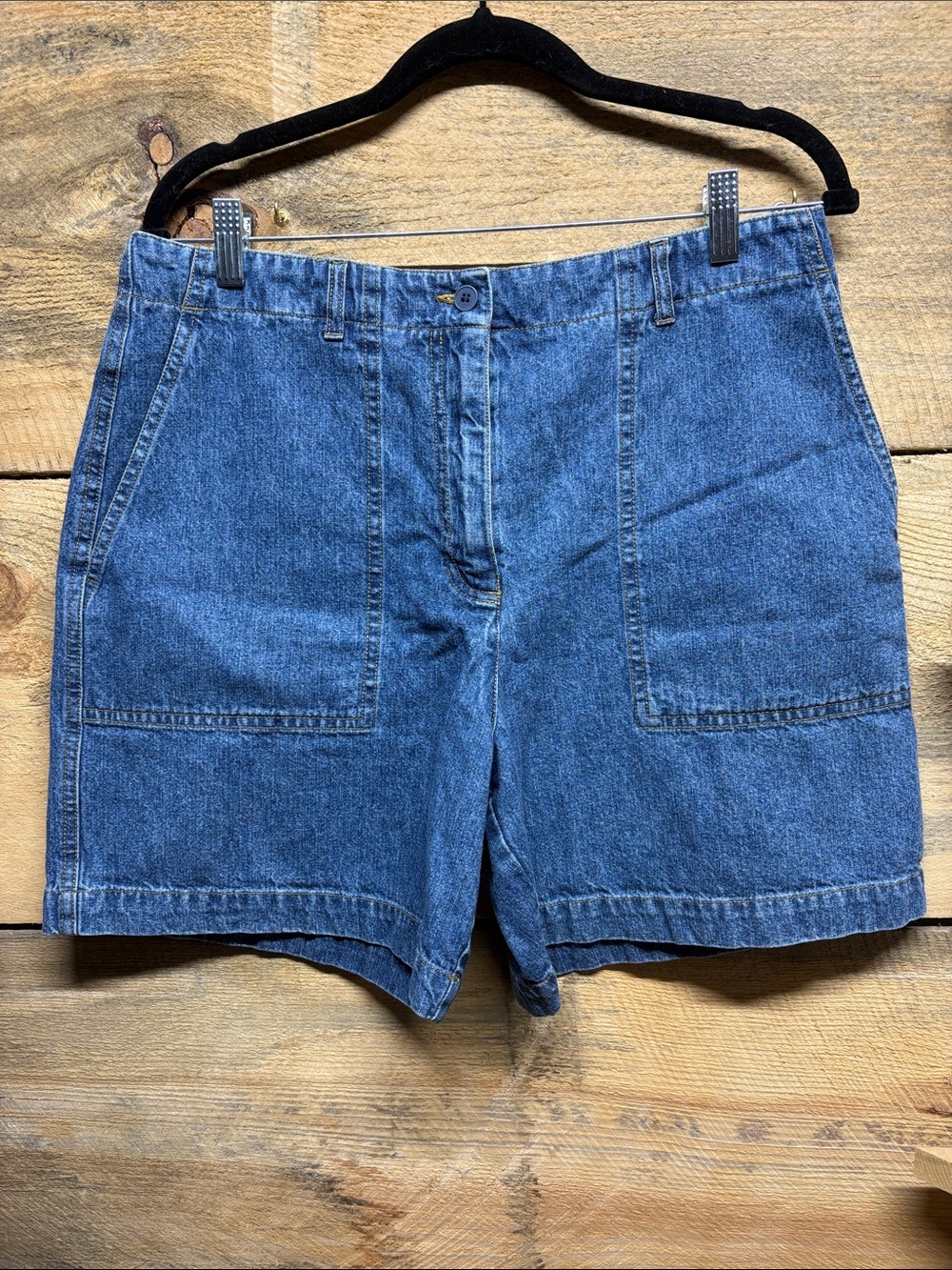 Jones New York Sport Denim High-Rise Shorts
